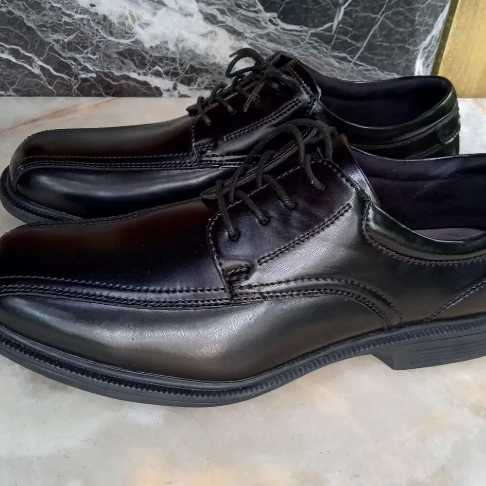 Nunn Bush Men's Black Walking Shoes Oxfords
